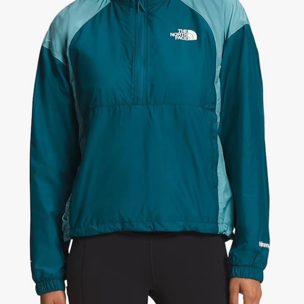 The North Face Blue and Aqua Pullover Technical Jacket Rain/Wind size Small